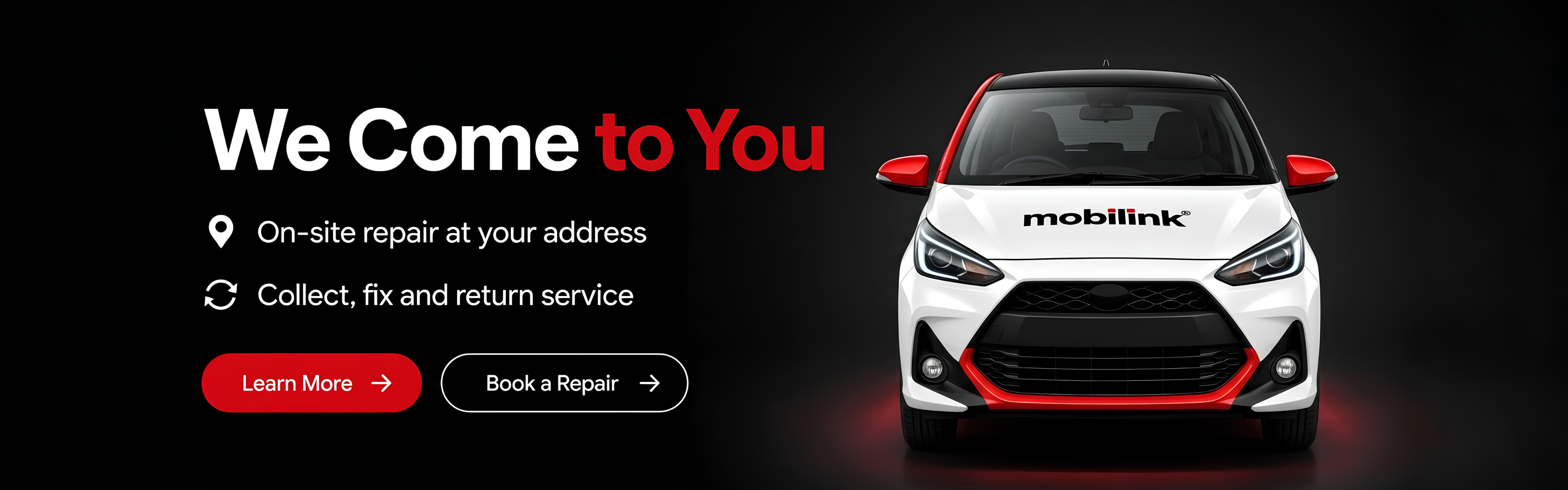 We Come to You — on-site repair and collect and return service